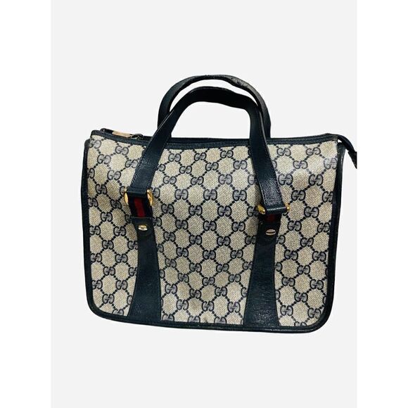 Gucci vintage small Gg canvas black tote - Picture 3 of 16